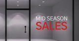 10ήμερο / 15ήμερο προσφορών - "Mid Season Sales" με Δύο Χρωματικούς Συνδυασμούς 🔴⚫ – Αυτοκόλλητο Βιτρίνας — εικόνα 1 από 4