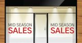 10ήμερο / 15ήμερο προσφορών - "Mid Season Sales" με Δύο Χρωματικούς Συνδυασμούς 🔴⚫ – Αυτοκόλλητο Βιτρίνας — εικόνα 3 από 4