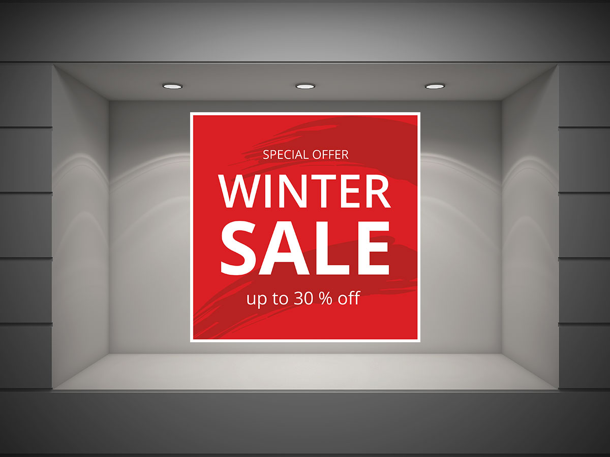 Αυτοκόλλητα καταστημάτων - Winter Sale - Special Offer — εικόνα 1 από 4