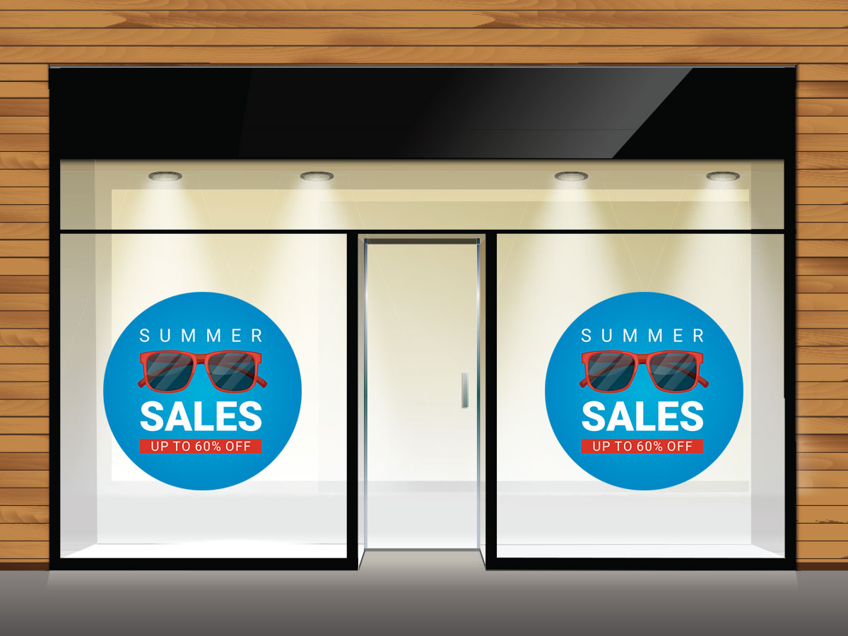 Αυτοκόλλητα καταστημάτων - Αυτοκόλλητο "Summer Sale" – Ηλιοφάνεια, Στυλ και Εκπτώσεις! 🕶️☀️ — εικόνα 1 από 4