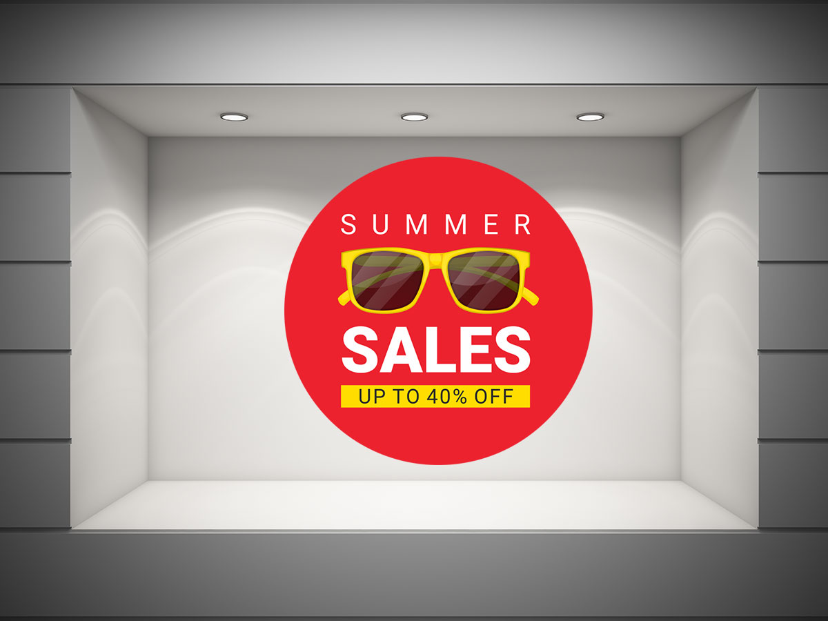 Αυτοκόλλητα καταστημάτων - Αυτοκόλλητο "Summer Sale" – Ηλιοφάνεια, Στυλ και Εκπτώσεις! 🕶️☀️ — εικόνα 2 από 4