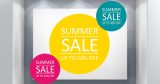 Αυτοκόλλητα καταστημάτων - Αυτοκόλλητο "SUMMER SALE" με Χαρούμενους Κύκλους – Φέρτε το Καλοκαίρι στη Βιτρίνα σας! 🌞🎉 — εικόνα 1 από 4