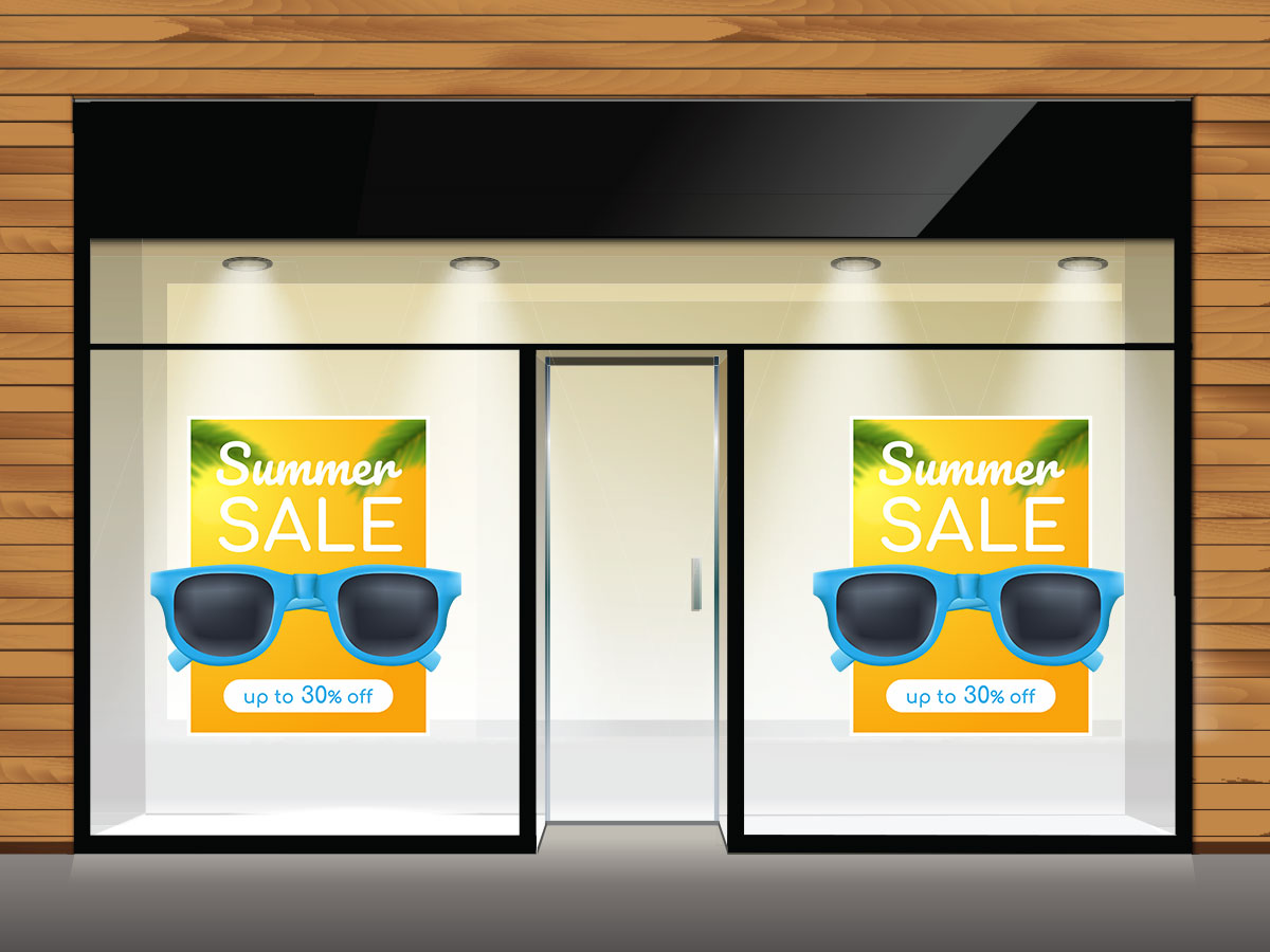 Αυτοκόλλητα καταστημάτων - Αυτοκόλλητο "Summer Sale" – Καλοκαίρι και Στυλ Χέρι-Χέρι! 🕶️🌞 — εικόνα 2 από 4