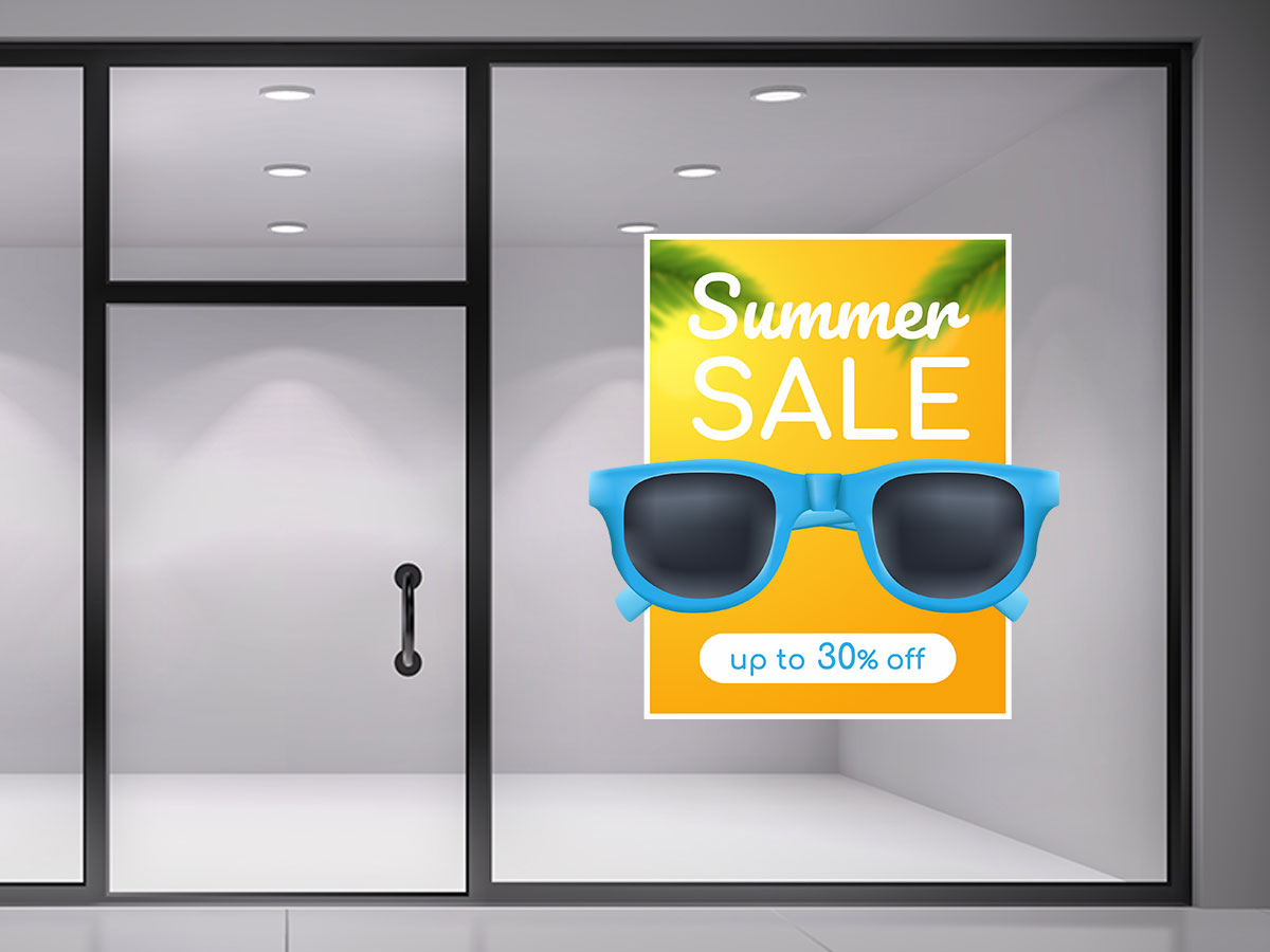 Αυτοκόλλητα καταστημάτων - Αυτοκόλλητο "Summer Sale" – Καλοκαίρι και Στυλ Χέρι-Χέρι! 🕶️🌞 — εικόνα 4 από 4