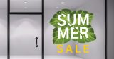 Αυτοκόλλητα καταστημάτων - Αυτοκόλλητο "SUMMER SALE" με Τροπικά Φύλλα – Φέρτε το Καλοκαίρι στη Βιτρίνα σας! 🌿☀️ — εικόνα 4 από 4