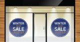 Αυτοκόλλητα καταστημάτων - Winter Sale - Special σε μπλε κύκλο — εικόνα 1 από 4