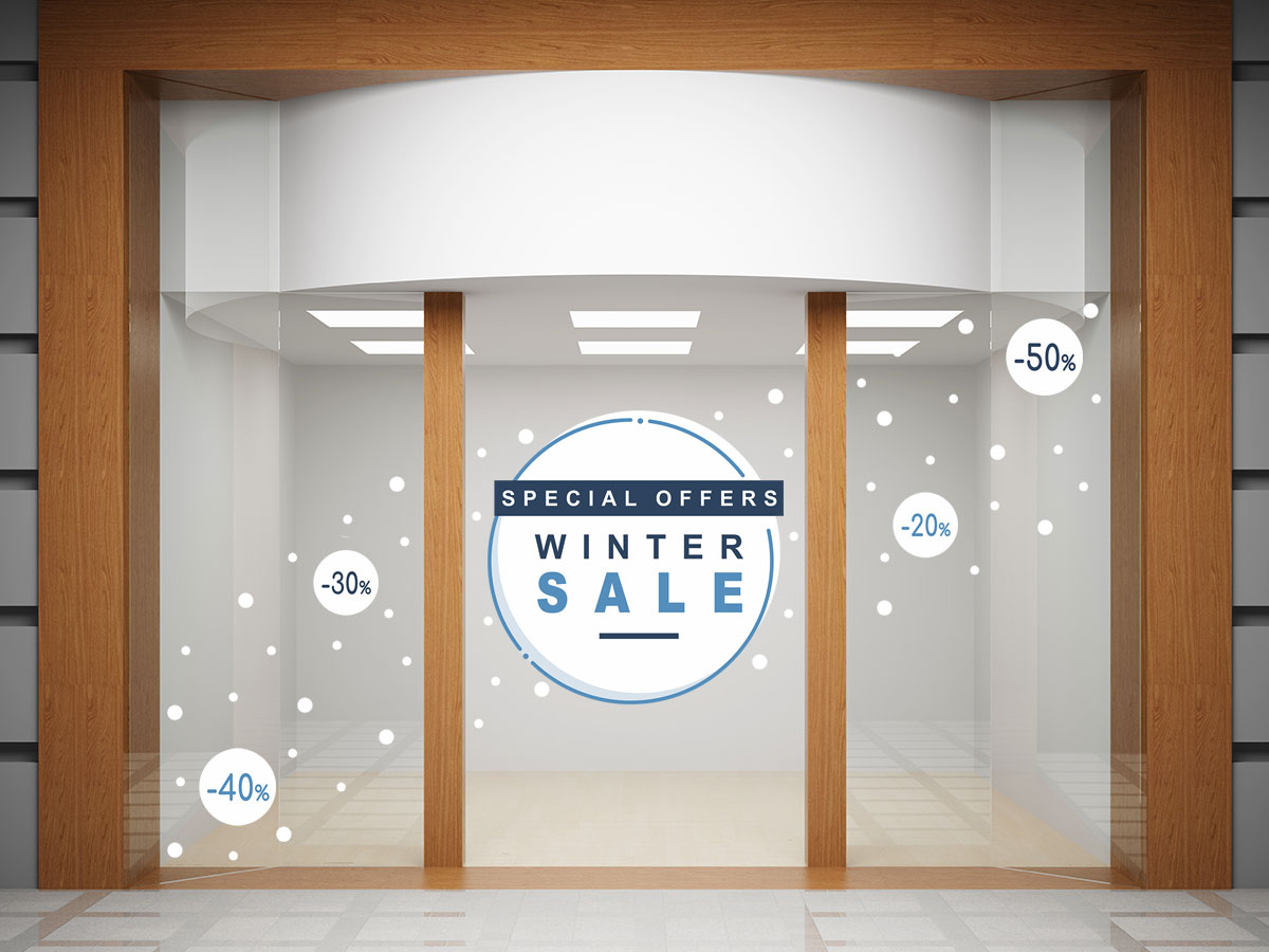 Αυτοκόλλητα καταστημάτων - Winter Sale - Special Offer με 116 κύκλους! — εικόνα 1 από 4