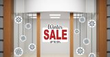 Αυτοκόλλητα καταστημάτων - Winter Sale με ποσοστό και 12 χιονονιφάδες — εικόνα 2 από 4