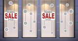 Αυτοκόλλητα καταστημάτων - Winter Sale με ποσοστό και 12 χιονονιφάδες — εικόνα 4 από 4