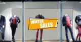 Αυτοκόλλητα καταστημάτων - WINTER SALES σε διπλά ασύμμετρα πλαίσια — εικόνα 4 από 4