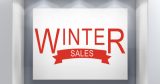 Αυτοκόλλητα καταστημάτων - Winter Sales με κορδέλα — εικόνα 1 από 6