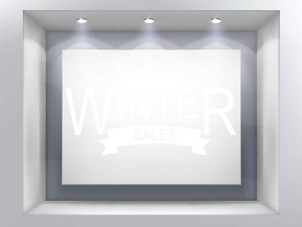 Αυτοκόλλητα καταστημάτων - Winter Sales με κορδέλα — εικόνα 3 από 6