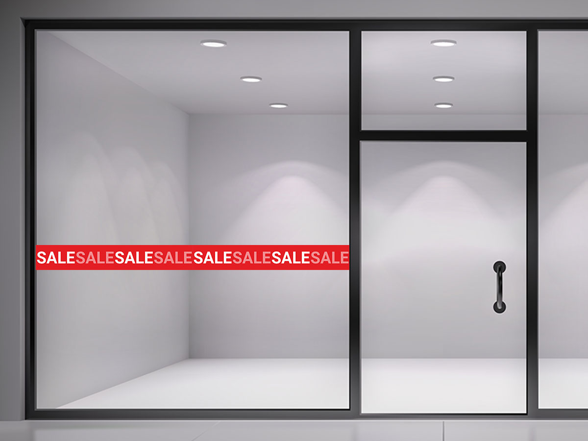 Αυτοκόλλητα καταστημάτων - Μπορντούρα SALE — εικόνα 3 από 4