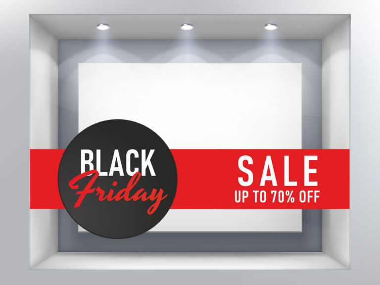 Black Friday - Black Friday Circle Sale – Αυτοκόλλητο Βιτρίνας — εικόνα 1 από 4