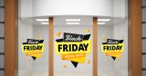 Black Friday - Black Friday Special Offer με Τρίγωνα – Αυτοκόλλητο Βιτρίνας — εικόνα 3 από 4