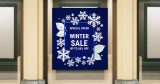 Αυτοκόλλητα καταστημάτων - Winter Sale - Μπλε φόντο και χιονονιφάδες — εικόνα 4 από 4