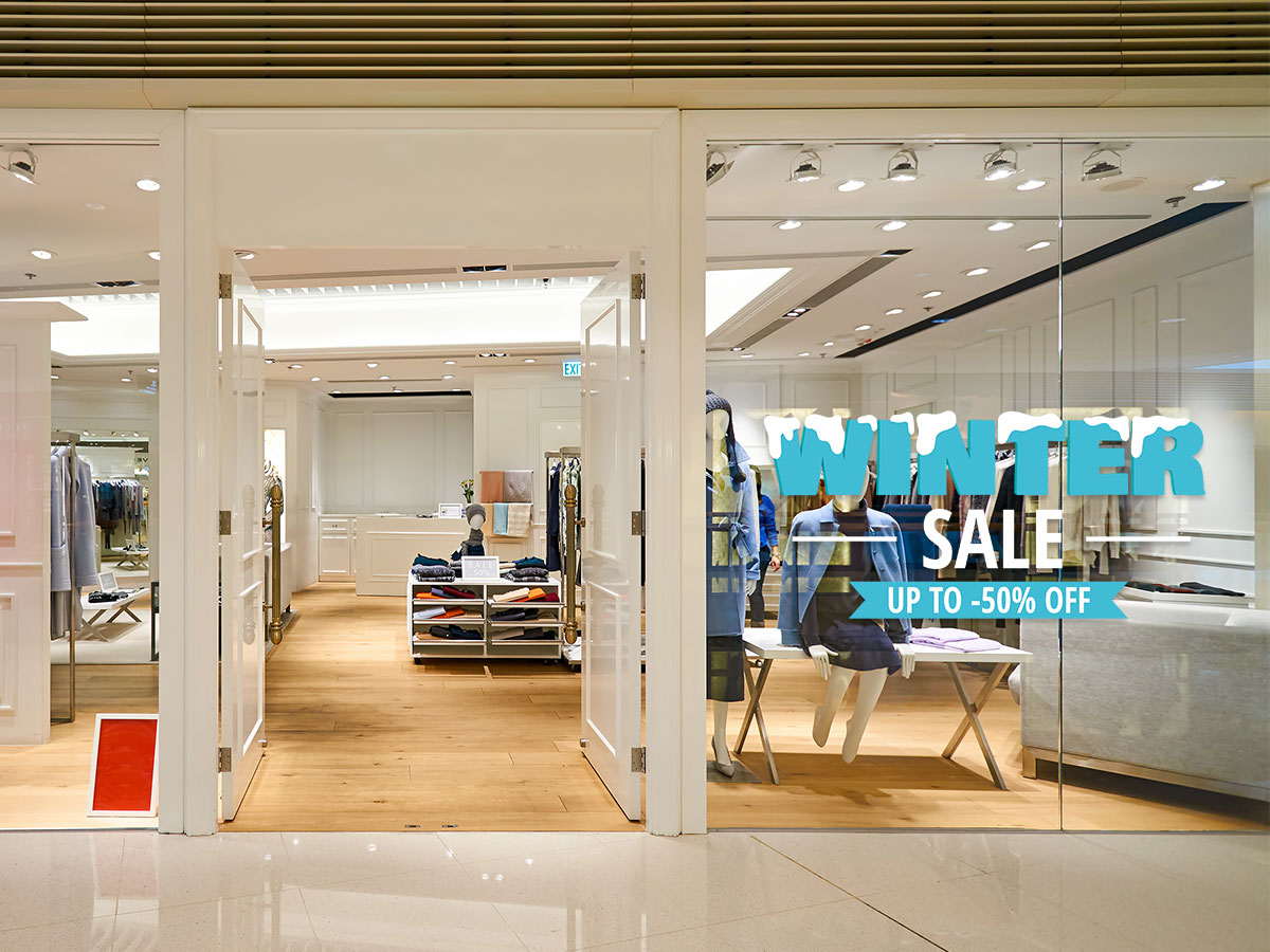 Αυτοκόλλητα καταστημάτων - Winter Sale - Με χιόνι (Διχρωμία) — εικόνα 2 από 4