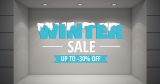 Αυτοκόλλητα καταστημάτων - Winter Sale - Με χιόνι (Διχρωμία) — εικόνα 4 από 4