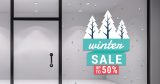 Αυτοκόλλητα καταστημάτων - Winter Sale - Με χιονισμένα Δέντρα και 100 χιονόμπαλες — εικόνα 3 από 4