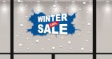 Αυτοκόλλητα καταστημάτων - Winter Sale - Μπλε πλαίσιο και 200 χιονόμπαλες — εικόνα 1 από 2