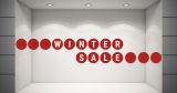 Αυτοκόλλητα καταστημάτων - WINTER SALE σε 18 κόκκινους κύκλους — εικόνα 1 από 4