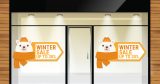 Αυτοκόλλητα καταστημάτων - WINTER SALE με αρκουδάκι — εικόνα 4 από 4