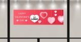 Αυτοκόλλητα καταστημάτων - Happy Valentine's Day - Πλαίσιο με ροζ καρδιές — εικόνα 2 από 4