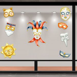 Αποκριάτικα (Halloween) - "Μάσκες από Νερομπογιά!" – Η Βιτρίνα που Παίζει με Χρώματα και Φαντασία 🎨🎭 — εικόνα 1 από 4