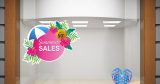 Αυτοκόλλητα καταστημάτων - "Summer Sales" Αυτοκόλλητο Διακόσμησης – Μοναδική Καλοκαιρινή Ατμόσφαιρα! 🌞🌺 — εικόνα 2 από 4