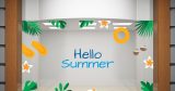Αυτοκόλλητα καταστημάτων - "Hello Summer – Η Βιτρίνα που Φωνάζει Καλοκαίρι! 🌞🍹" — εικόνα 1 από 4