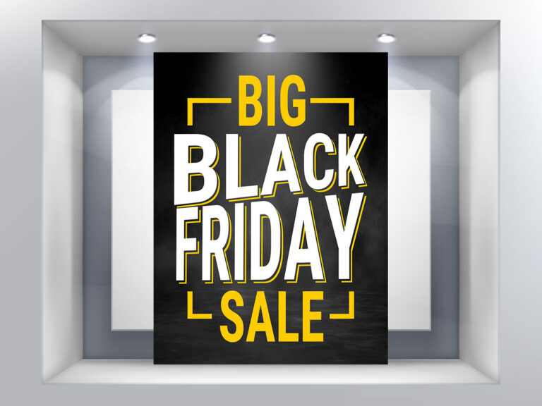 Black Friday - Big Black Friday Sale – Αυτοκόλλητο Βιτρίνας — εικόνα 1 από 4