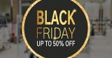 Black Friday - Black Friday Up To - Χρυσό & Μαύρο – Αυτοκόλλητο Βιτρίνας — εικόνα 1 από 4
