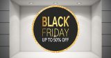 Black Friday - Black Friday Up To - Χρυσό & Μαύρο – Αυτοκόλλητο Βιτρίνας — εικόνα 3 από 4