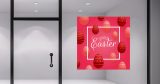 Αυτοκόλλητα καταστημάτων - "Happy Easter – Αυτοκόλλητο με Κόκκινο Φόντο και Πασχαλινά Αυγά" 🐣✨ — εικόνα 3 από 4