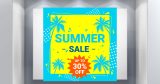 Αυτοκόλλητα καταστημάτων - Summer Sale - Γαλάζιο-κίτρινο με το δικό σου ποσοστό — εικόνα 3 από 4