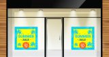 Αυτοκόλλητα καταστημάτων - Summer Sale - Γαλάζιο-κίτρινο με το δικό σου ποσοστό — εικόνα 4 από 4
