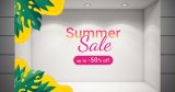 Αυτοκόλλητα καταστημάτων - Summer Sale - Γωνίες σε κίτρινο-πράσινο — εικόνα 3 από 4