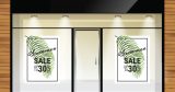 Αυτοκόλλητα καταστημάτων - Summer Sale - Λευκό-Μαύρο και μοντέρνο φύλλο — εικόνα 4 από 4