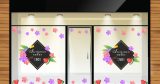 Αυτοκόλλητα καταστημάτων - Summer Sales σε μαύρο ρόμβο και λουλούδια — εικόνα 4 από 4