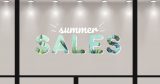 Αυτοκόλλητα καταστημάτων - Summer Sales - σε τροπικό φόντο — εικόνα 3 από 4
