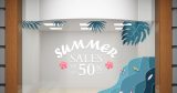 Αυτοκόλλητα καταστημάτων - Summer Sale - Κύματα και φύλλα για τις γωνίες — εικόνα 2 από 4