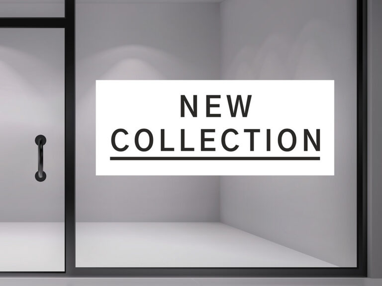 Ανοιξιάτικη βιτρίνα - "New Collection – Minimal Αυτοκόλλητο Βιτρίνας" 🖤✨ — εικόνα 1 από 4