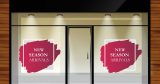 Αυτοκόλλητα καταστημάτων - "New Season Arrivals – Αυτοκόλλητο Βιτρίνας σε Φούξια Αποχρώσεις" 🌸✨ — εικόνα 4 από 4