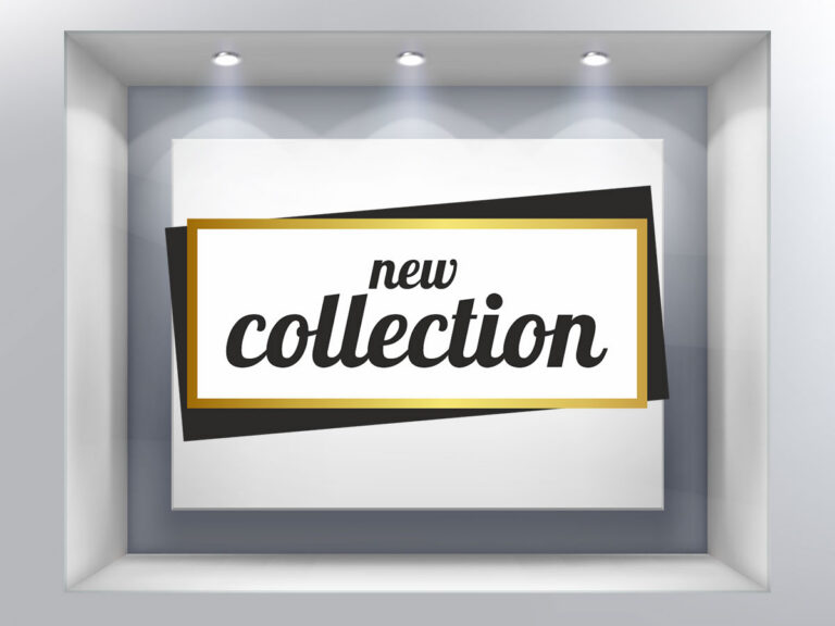 Ανοιξιάτικη βιτρίνα - "New Collection – Αυτοκόλλητο Βιτρίνας με Μοντέρνα Πλαίσια" 🛍️✨ — εικόνα 1 από 6