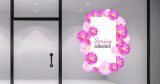 Ανοιξιάτικη βιτρίνα - "Spring Collection – Αυτοκόλλητο Βιτρίνας με Ροζ και Μωβ Λουλούδια" 🌸💜 — εικόνα 3 από 4
