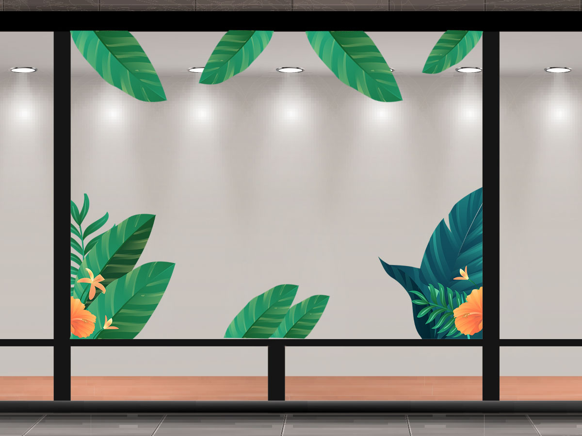 Αυτοκόλλητα καταστημάτων - "Tropical Vibes – Σύνθεση Αυτοκόλλητων για Τροπική Βιτρίνα" 🌴✨ — εικόνα 3 από 4