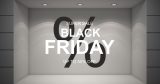 Black Friday - Super Sale Black Friday Με Μεγάλο Ποσοστό – Αυτοκόλλητο Βιτρίνας — εικόνα 1 από 4