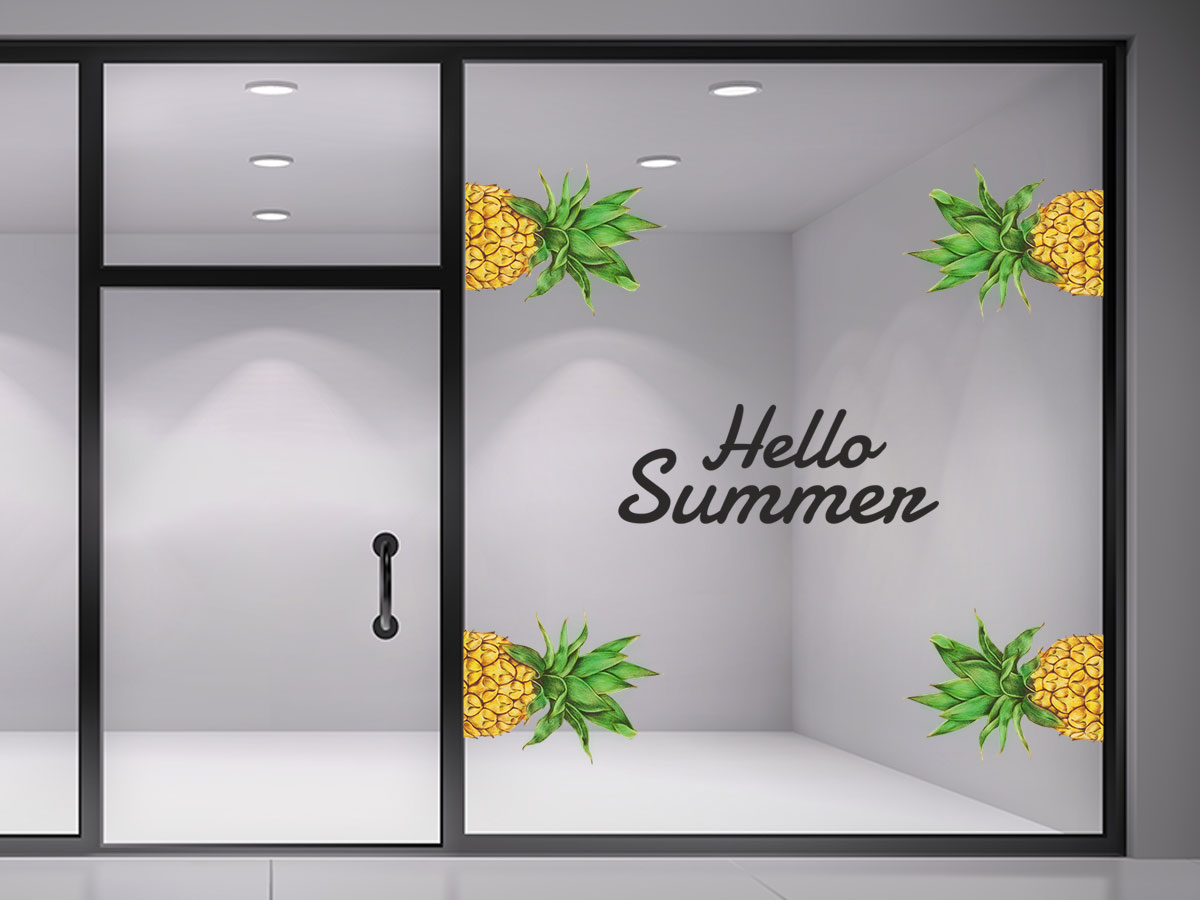 Αυτοκόλλητα καταστημάτων - "Hello Summer – Μια Φρουτένια Έκρηξη στη Βιτρίνα σας! 🍍🌞" — εικόνα 3 από 4