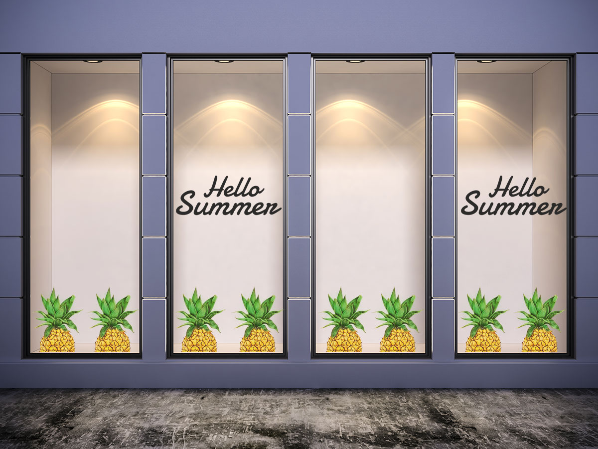 Αυτοκόλλητα καταστημάτων - "Hello Summer – Μια Φρουτένια Έκρηξη στη Βιτρίνα σας! 🍍🌞" — εικόνα 4 από 4