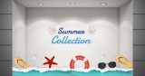 Αυτοκόλλητα καταστημάτων - "Summer Collection – Καλοκαιρινή Βιτρίνα με Θαλασσινή Αύρα! 🌊🐚" — εικόνα 3 από 4